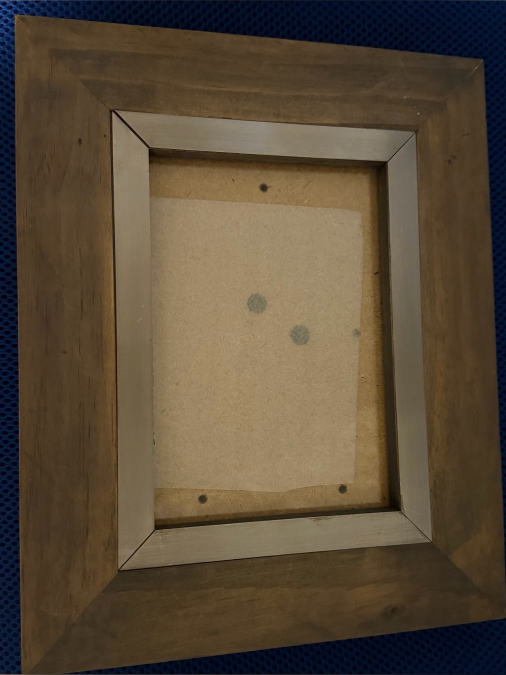 Set of Two Rustic Brown Wood Photo Frames